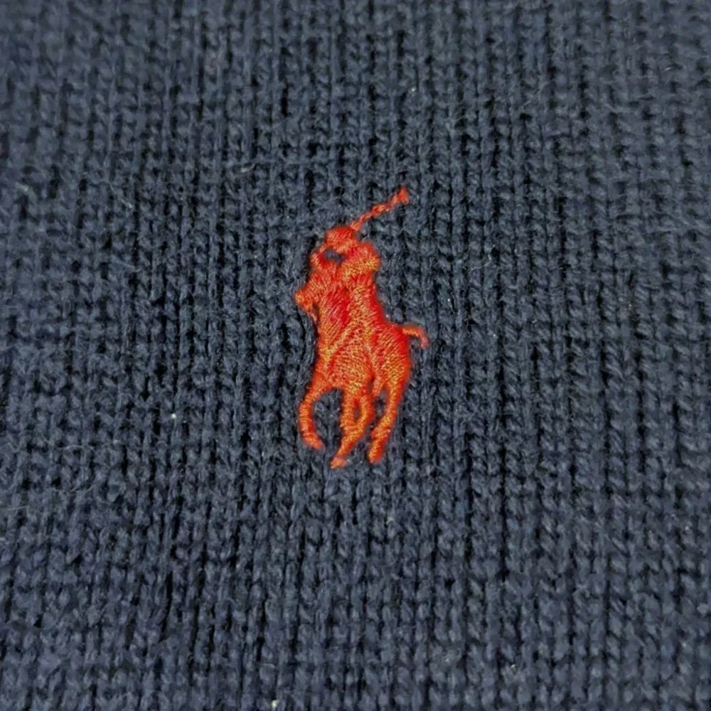 Polo Ralph Lauren Men S Textured Cotton Crew Neck Sweater Long Sleeve Navy Blue